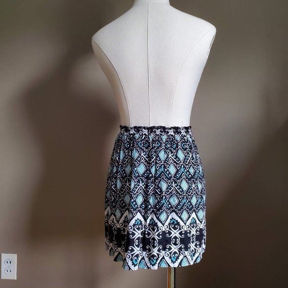 Angie Geometric Printed Summer Mini Skirt Medium - Picture 8 of 12